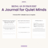 Being an Introvert Journal printable PDF and editable Canva template