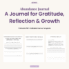 Abundance Journal printable PDF and editable Canva template