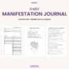 Daily Manifestation Journal printable PDF and editable Canva journal template