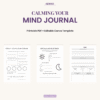 Calming Your Mind Journal printable PDF and editable Canva template