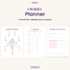 Chakra Planner digital planner with mindful reflection and chakra-focused pages, available as printable PDF and editable Canva template