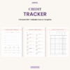 Credit Tracker printable PDF and editable Canva credit planner template