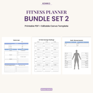 fitness planner bundle set 2
